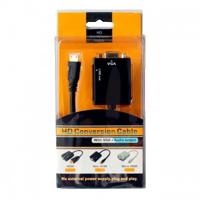 Cabo adaptador hdmi para vga